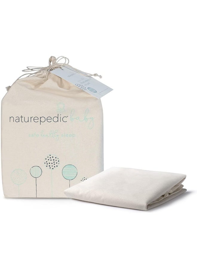Naturepedic Organic Contoured Changing Pad Cover - Easy to Clean, Lightweight & Portable - Comfort 2-Sided and 4-Sided Baby Diaper Changing Pad Cover - 16" x 31" - Image 1
